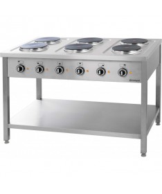 Cuisinière électrique avec 6 plaques de cuisson et four - Colddistribution®